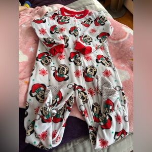 Disney Mickey Print Onesie Pajamas